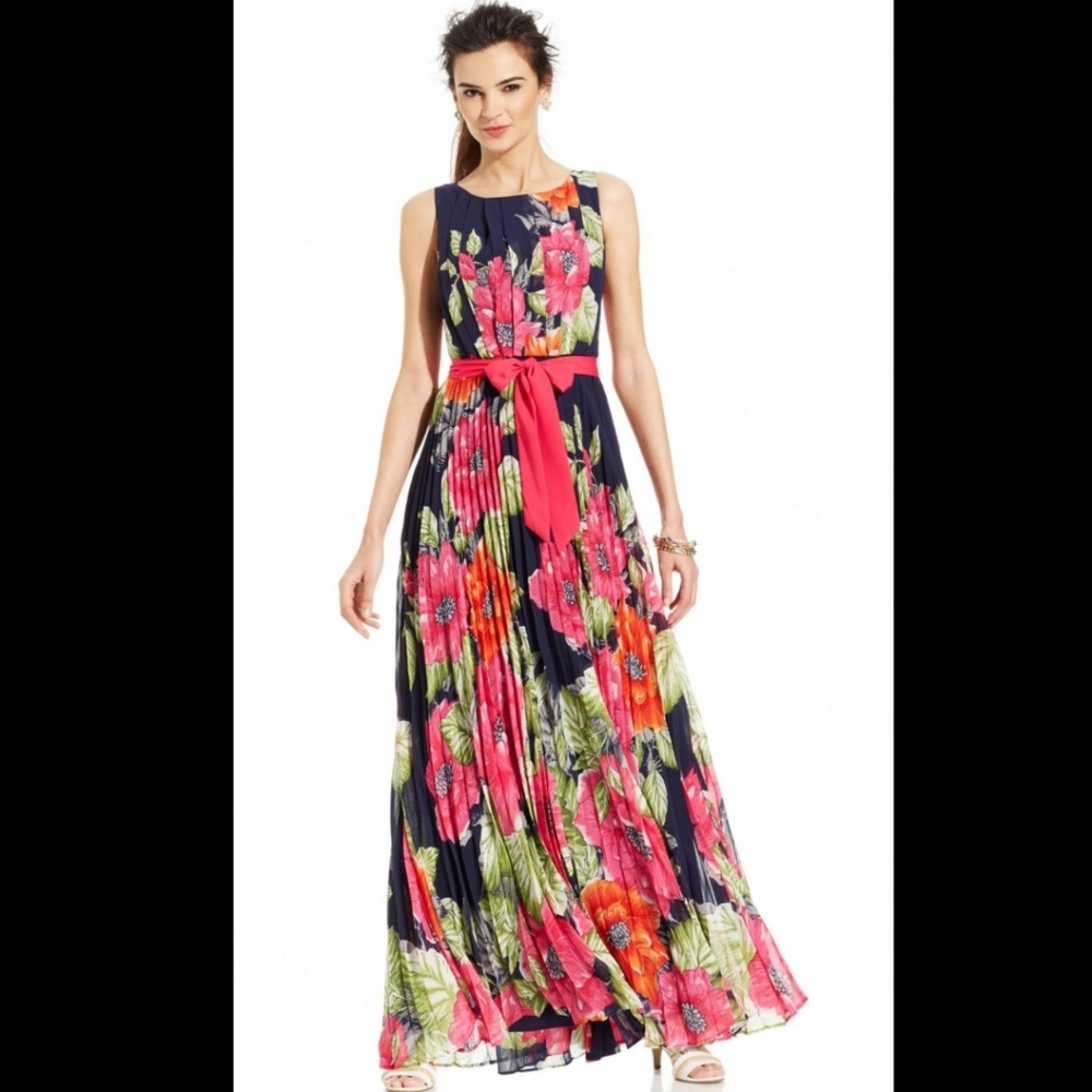 Eliza J Pleated Maxi Dress